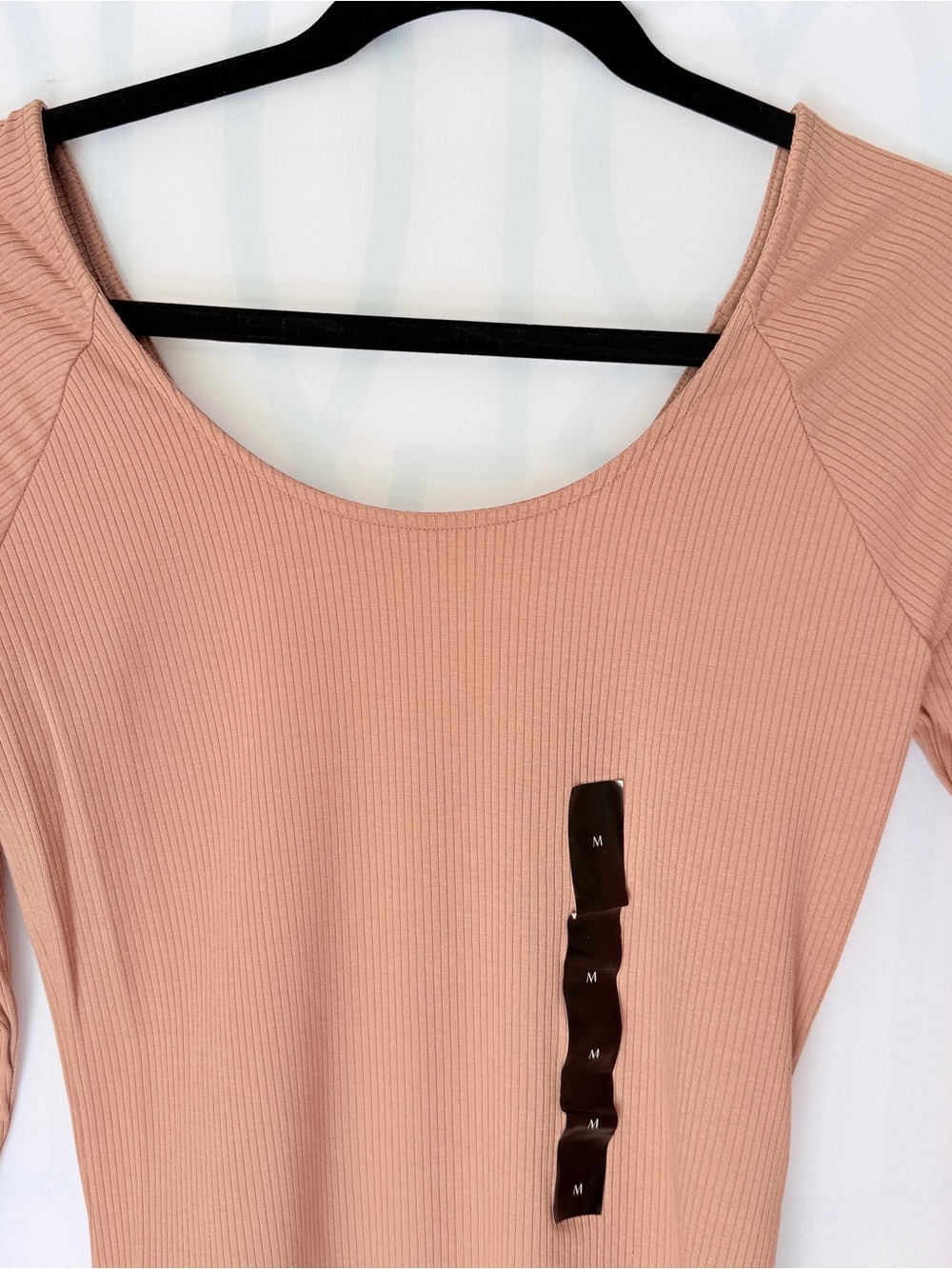 Ribbed Scoop Neck Banana Republic Bodysuit in Dusty Rose Medium NWT